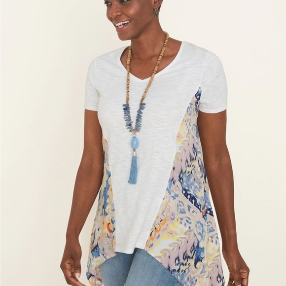 Chicos Shark Bit Tunic - Picture 1 of 7